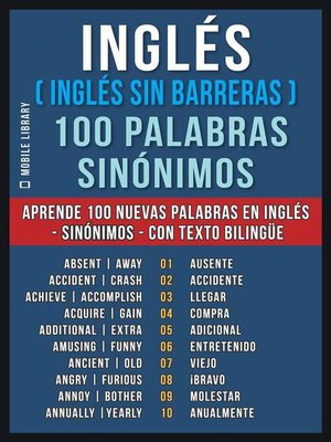 cover image of Inglés ( Inglés sin Barreras ) 100 Palabras--Sinónimos